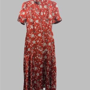Chelsea28 Red Floral Midi Dress